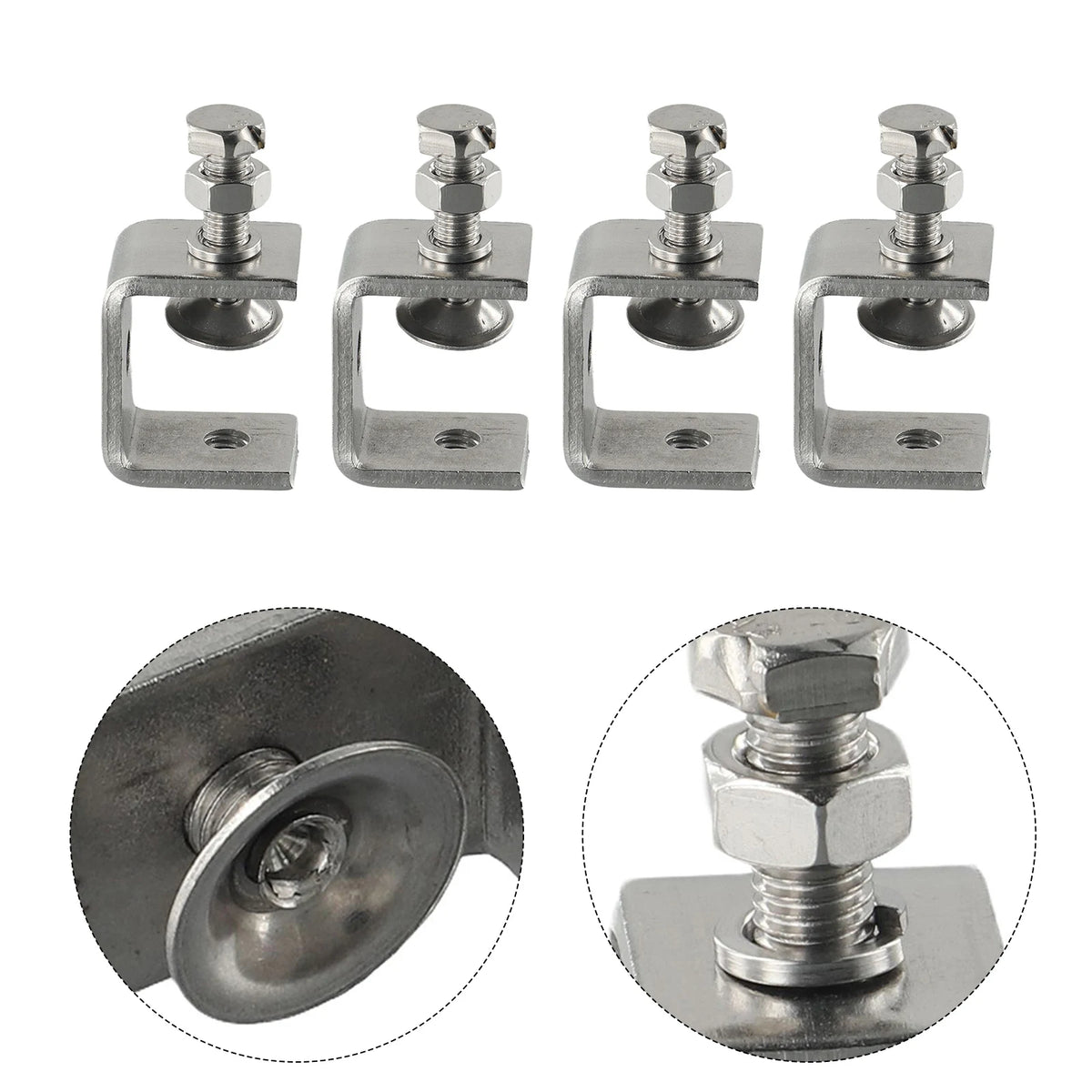 Stainless Steel C Clamps 1/2/4pcs – Woodworking & Welding C Clamp Set Babs