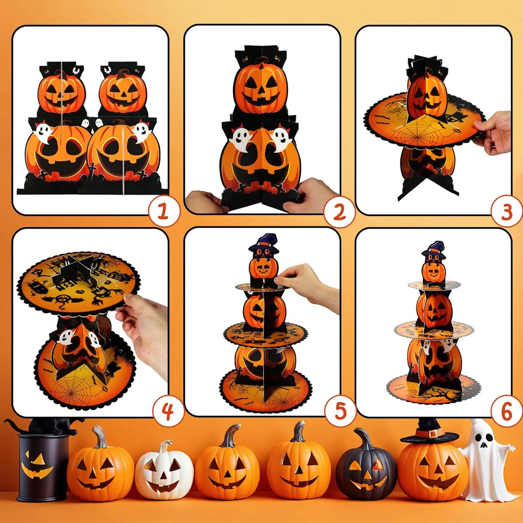 Halloween Ghost Cake Stand & Dessert Tray | Party Centerpiece Party Dessert Stand Babs