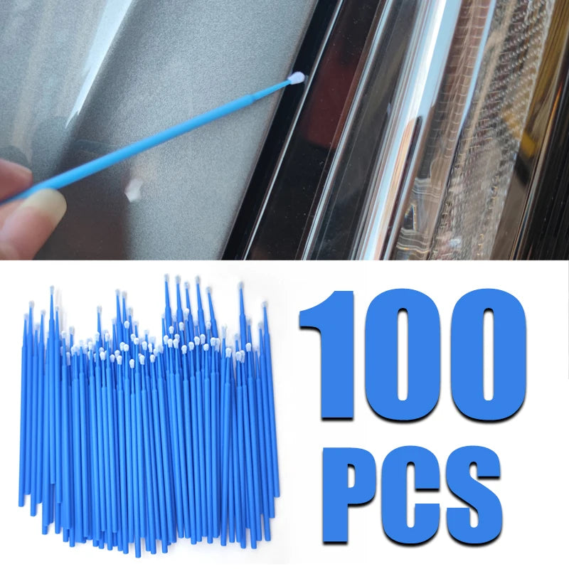 100pcs Touch-Up Micro Brush Applicator Sticks for Car Paint Micro Applicator Brushes Babs