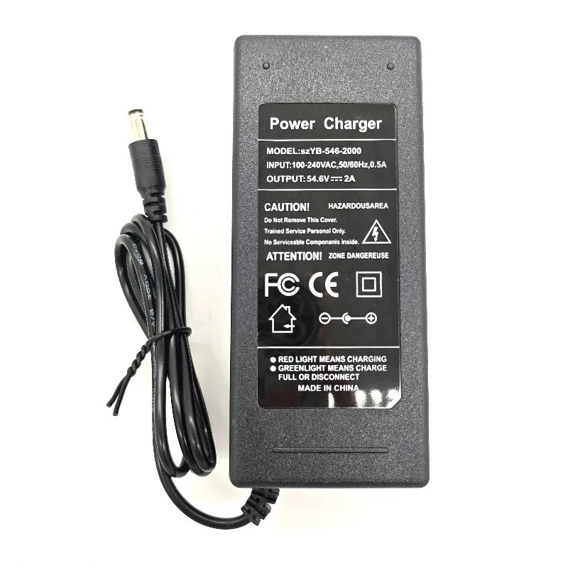 54.6V 2A Charger for 48V 13S Li-ion Skateboard Battery Lithium Battery Charger Babs