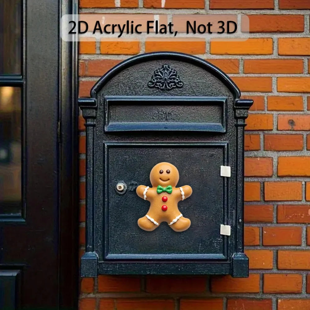 Gingerbread Man Fridge Magnet – Acrylic Xmas Decor Gift Fridge Magnet Babs