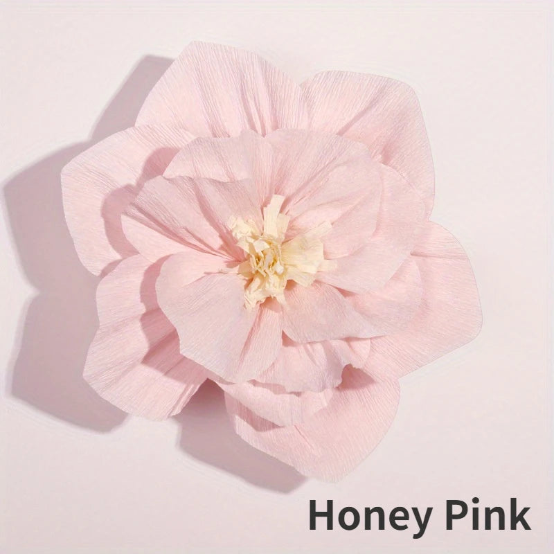 30cm 3D Paper Flowers Wedding Wall Décor – Set of 3 Paper Flower Decor Babs Honey Pink-3pcs