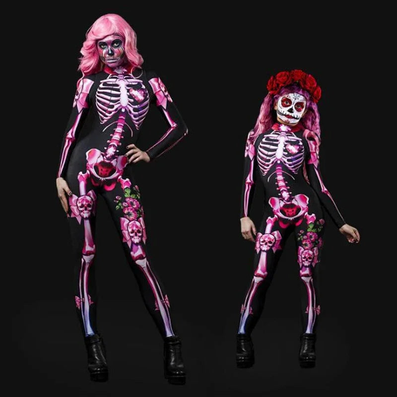 Rose Skeleton Halloween Costume – Adult & Kids Jumpsuit Halloween Costume Babs Skeleton (One Piece) 1 Kids 150