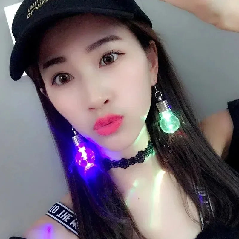10pcs LED Glow Crystal Earrings – Light Up Party Ear Studs LED Party Earrings Babs