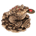 Feng Shui Money Toad Golden Lucky Frog Coin Ornament Decorative Figurine Babs A