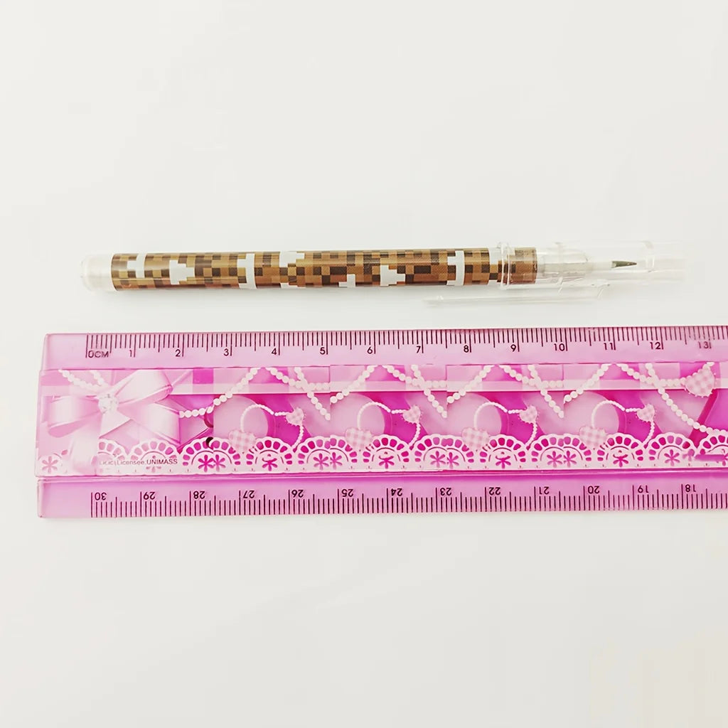 6 Mosaic Gel Pens – Break-Resistant Barrel & Pixel Grip Gel Pen Set Babs