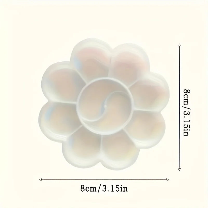 30Pcs Flower-Shaped Mini Plastic Palette Set for Watercolor Art Art Mixing Palette Babs