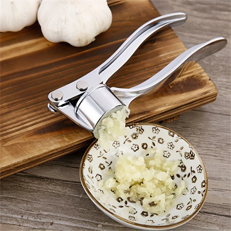 Metal Garlic & Ginger Press – Manual Handheld Crusher Garlic Press Babs