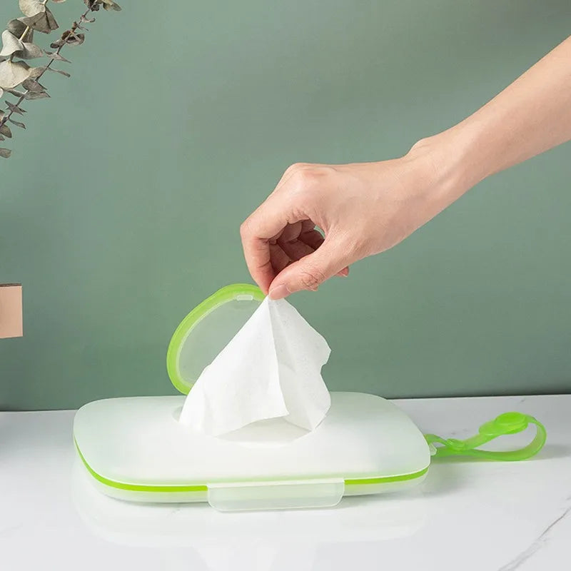 Portable Baby Wipe Dispenser – Refillable Travel Tissue Box Wipe Dispenser Case Babs