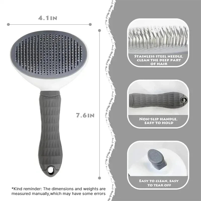 Pet Slicker Brush – Cat & Dog Hair Removal Grooming Comb Pet Grooming Brush Babs