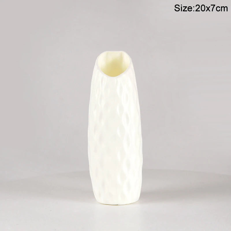 Modern Nordic Plastic Flower Vase – Tabletop Bouquet Pot Decorative Flower Vase Babs Style2