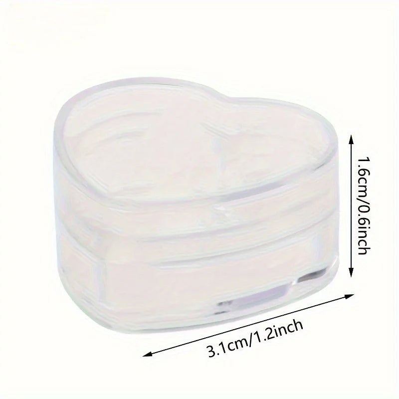 10-Piece Heart-Shaped Refillable Travel Cosmetic Jars Set Cosmetic Travel Jars Babs