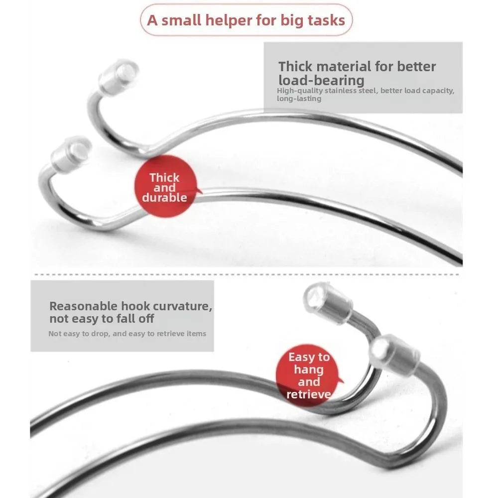 10-Pack Stainless Steel Car Headrest Hooks – Bag Holder Car Seat Hook Babs