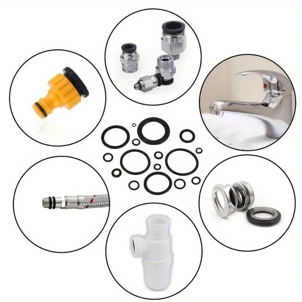 225-Piece Nitrile O-Ring Set – Multi-Size Gasket Seal Kit O-Ring Seal Kit Babs