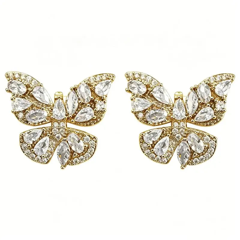 Butterfly Ear Cuff Clip – Cubic Zirconia Rhinestone, No Piercing Ear Cuff Clip Babs