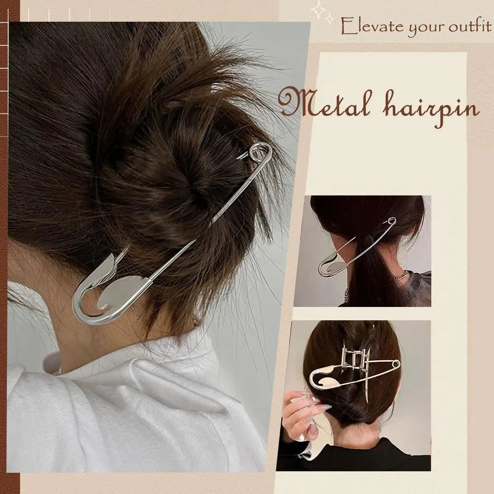 Large Cyberpunk Shark Clip Hairpin – Alloy Barrette for Women Shark Clip Barrette Babs