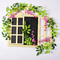 Artificial Wisteria Ivy Vine Garland – Wedding & Home Décor Artificial Vine Garland Babs Rose Red 1 pc