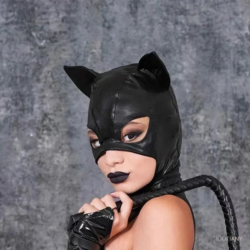 Wild Cat Latex Mask – Halloween & Masquerade Headdress Latex Costume Mask Babs