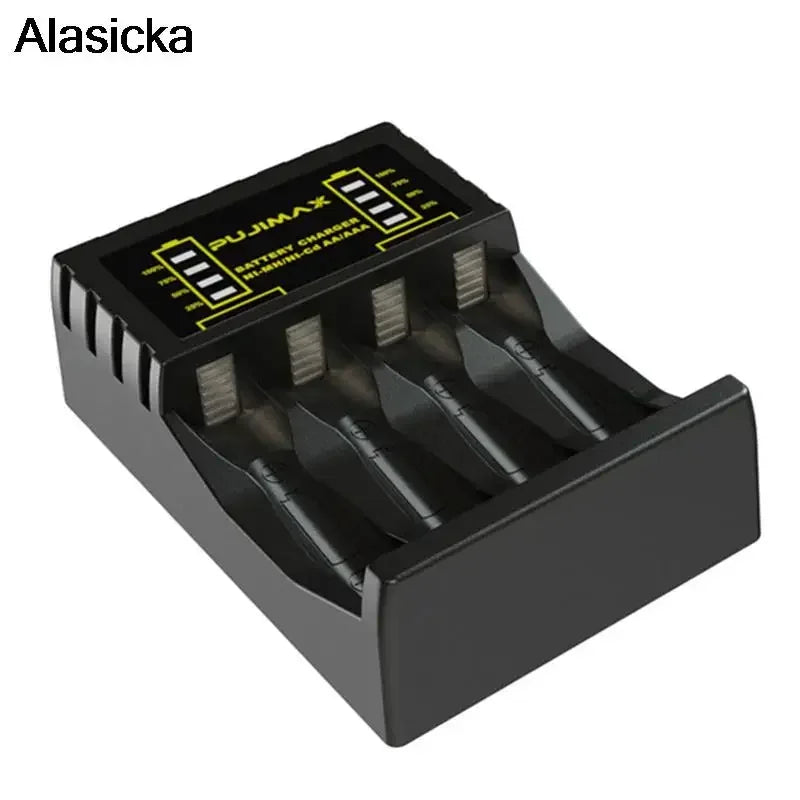 4-Slot AA/AAA Ni-MH Ni-Cd Battery Charger with LED Indicator Battery Charger Babs
