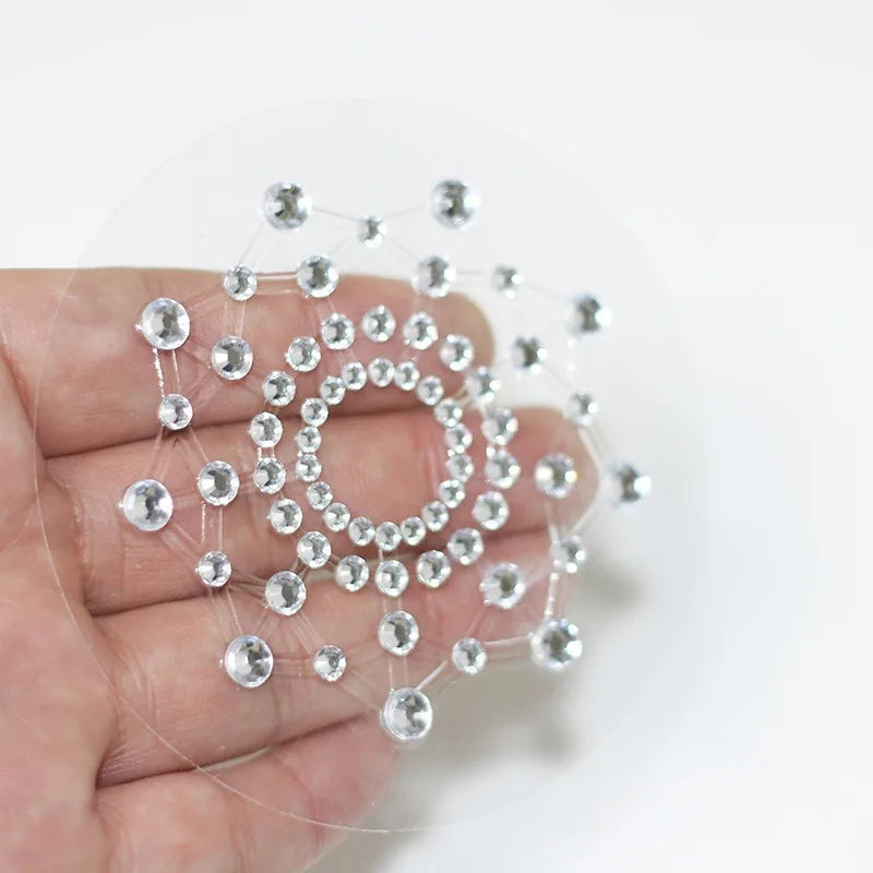 Rhinestone Nipple Covers – Self-Adhesive Silicone Breast Petals Nipple Covers Babs