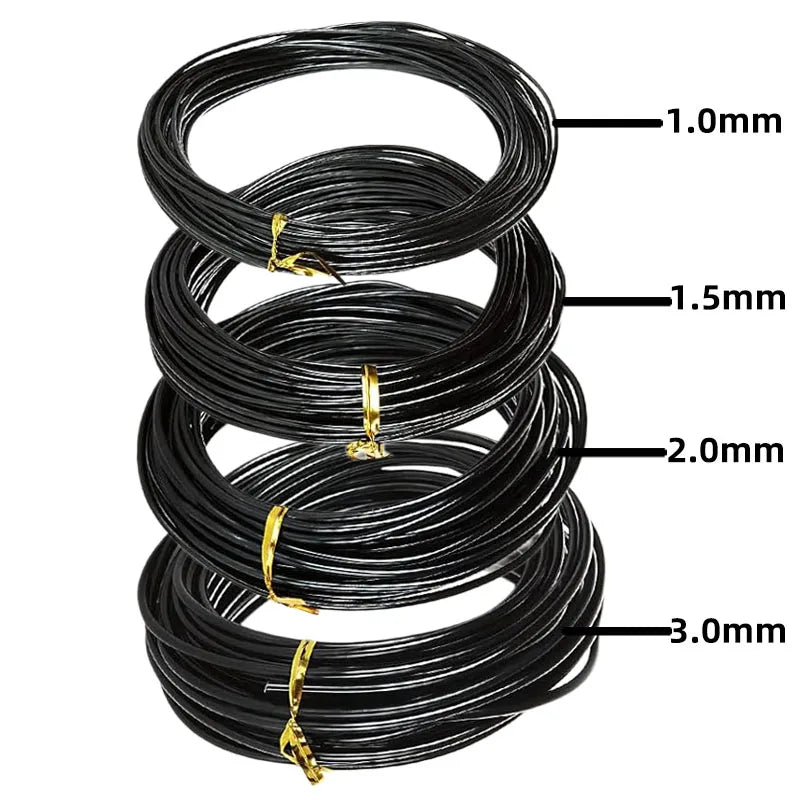 Aluminum Bonsai Training Wire – 4 Thicknesses, 5–15 m Bundles Bonsai Training Wire Babs 20m- (4Rolls) 2.0mm
