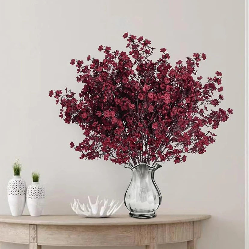 Gypsophila Silk Artificial Baby's Breath Flower Bouquet Decor Artificial Flower Stem Babs