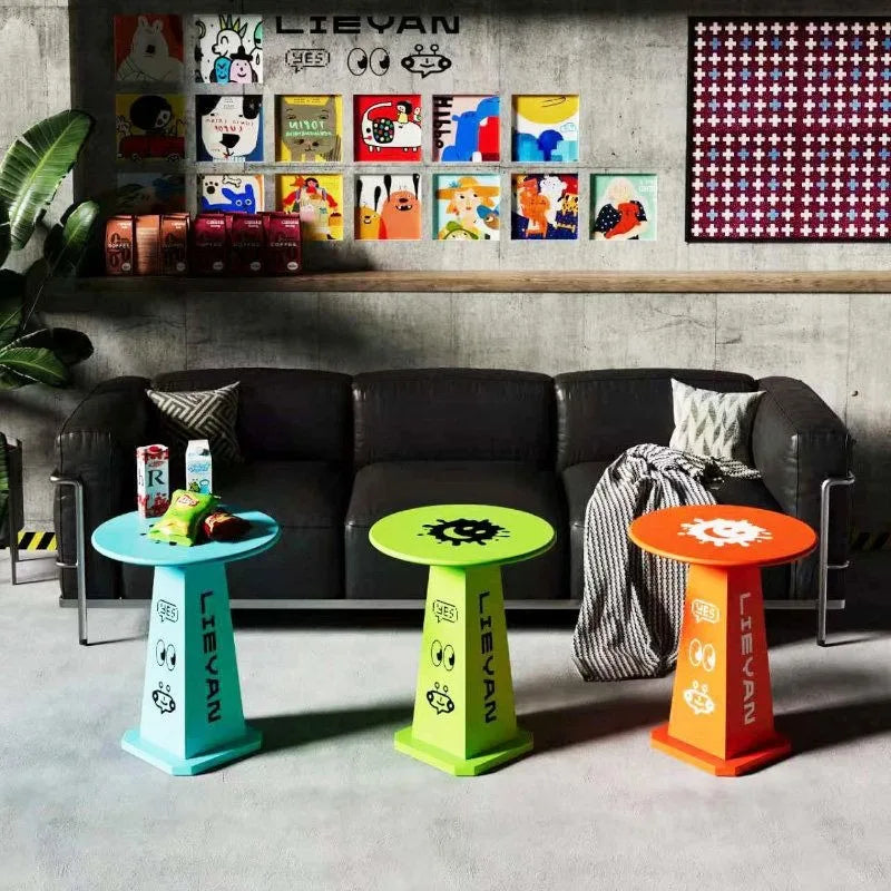 Modern Round Metal Side Table | Minimalist Living Room Coffee Table Round Side Table Babs