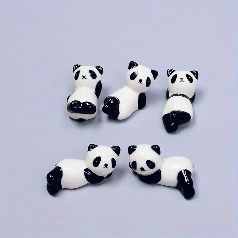 Set of 5 Panda Ceramic Chopstick Rests – Table & Desk Holders Chopstick Rest Set Babs