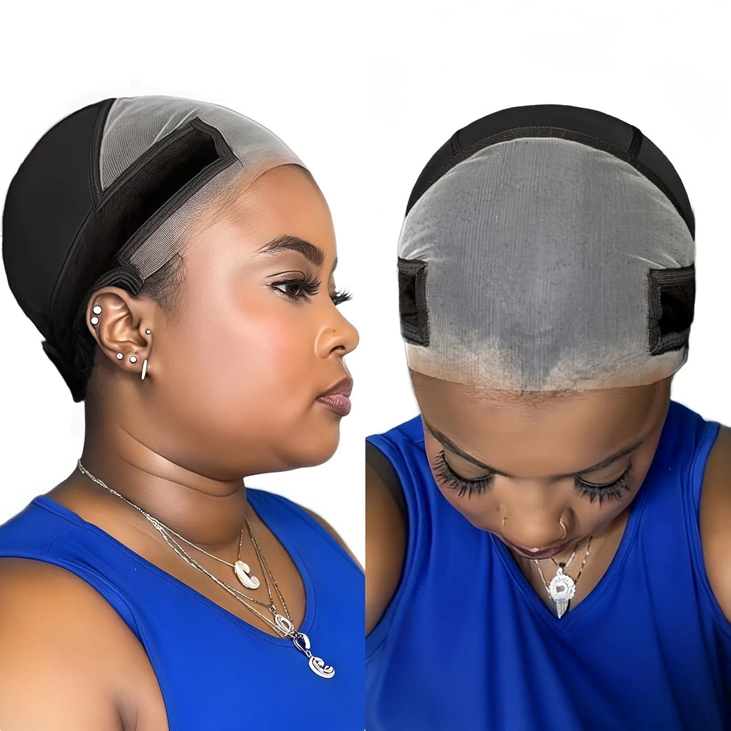 Ladies Lace Front Wig Cap – Non-Slip, Adjustable, Glue-Free Lace Front Wig Cap Babs Black