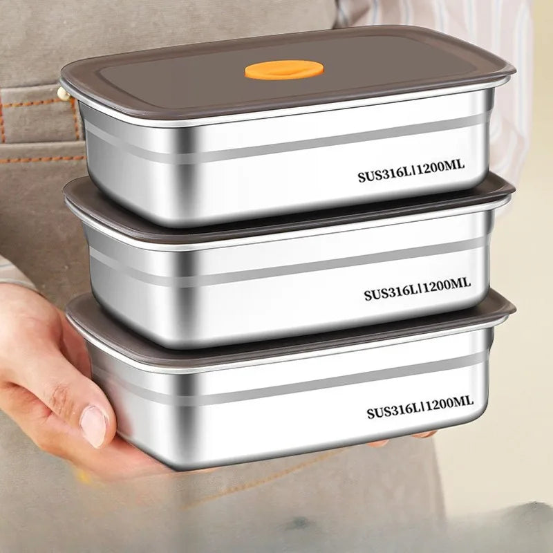 316 Stainless Steel Airtight Lunch Box | Bento Food Container Airtight Lunch Box Babs