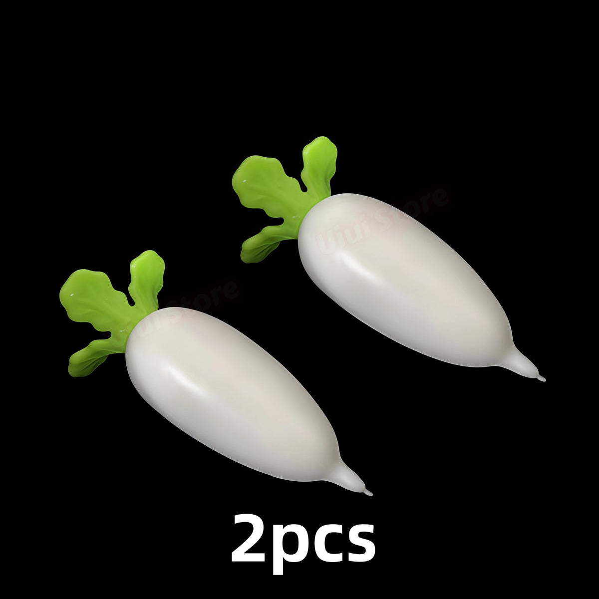 White Radish Crunchy Squishy ASMR Fidget Stress Ball Toy Squishy Fidget Toy Babs 2pcs