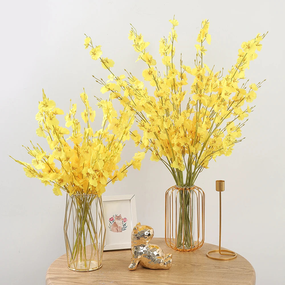 Yellow Artificial Cherry Blossom Bouquet – Wedding & Home Decor Artificial Flower Bouquet Babs