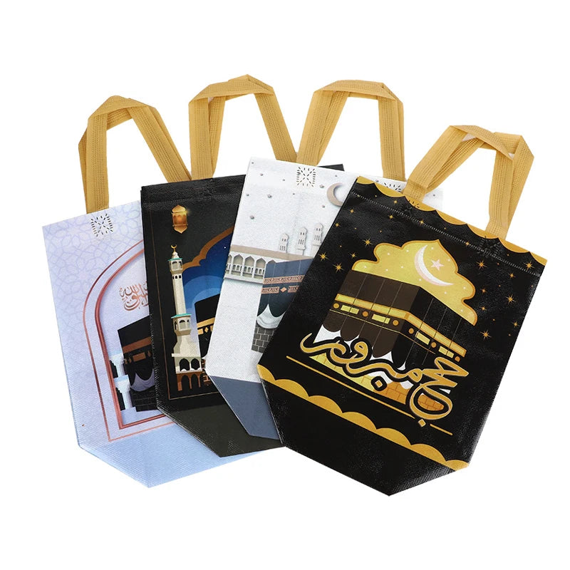 Eid Mubarak Gift Bags 4–12Pcs Nonwoven Ramadan Treat Bags Festival Gift Bags Babs