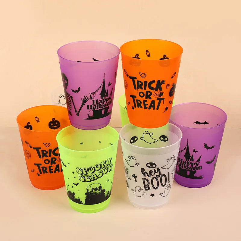 Halloween Skull Plastic Cups Boo Party Drinkware 8/16 Pack Halloween Party Cups Babs