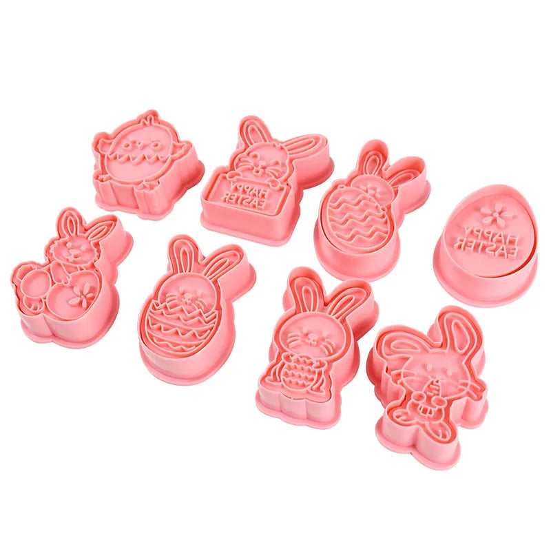 Easter Cookie Cutter Set – Egg, Rabbit & Chick Molds (4/8pcs) Cookie Cutter Set Babs