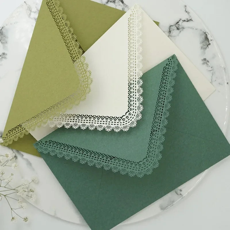 3-Pack Hollow Lace Triangle Wedding Envelopes | Elegant Gift Wedding Envelope Set Babs