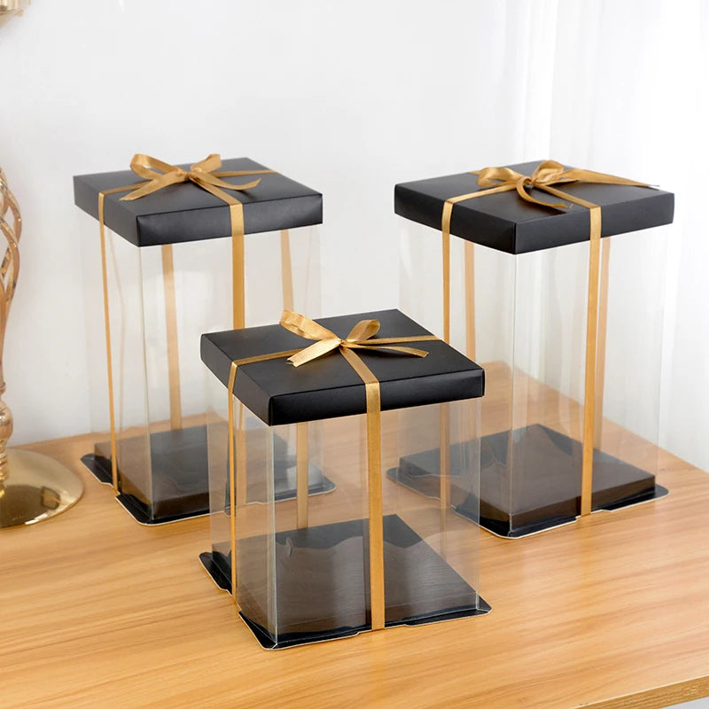 Clear PVC Cake Gift Box 20/28cm – Party & Wedding Packaging Cake Gift Box Babs