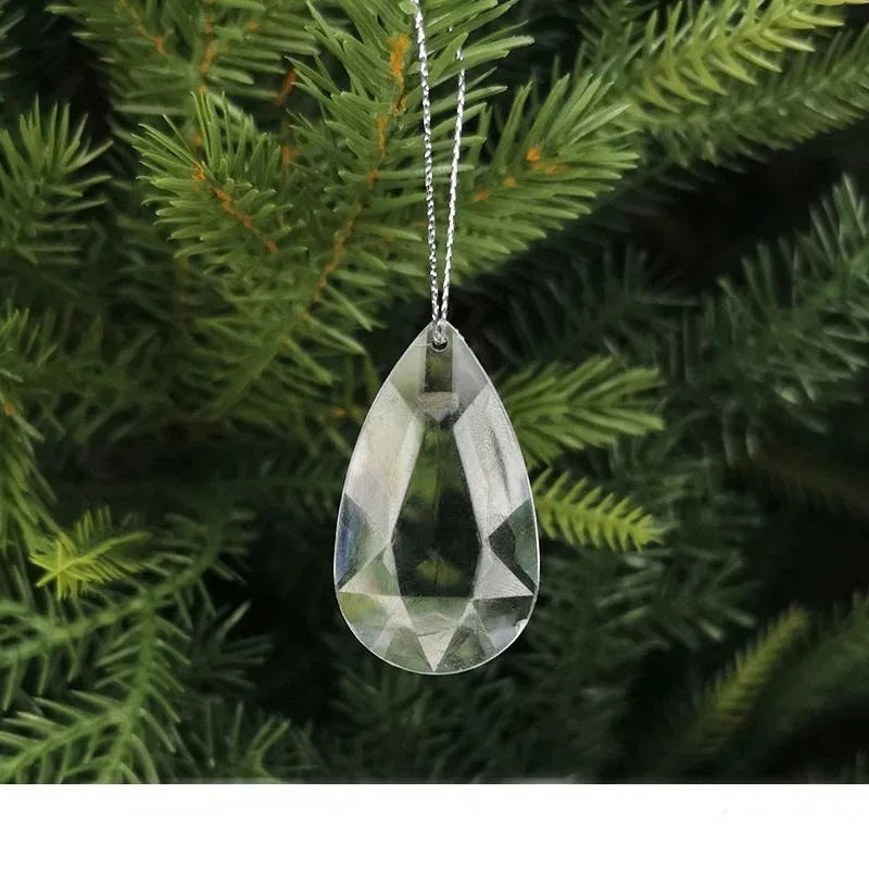 10Pcs Crystal Snowflake Christmas Tree Hanging Ornaments Christmas Tree Ornaments Babs 5cm 1 10Pcs