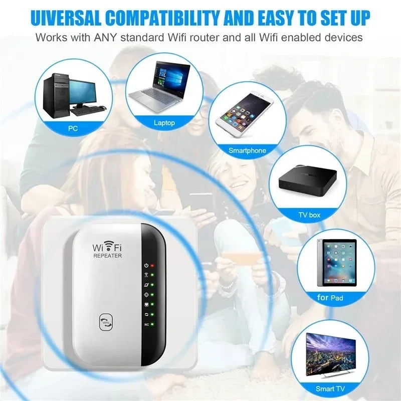 KEBIDUMEI 300Mbps WiFi Repeater & Extender – 2.4GHz Booster WiFi Range Extender Babs