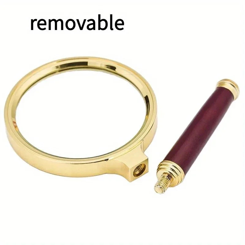 Metal Handheld Magnifying Glass 3–5x HD Lens for Reading Handheld Magnifier Babs