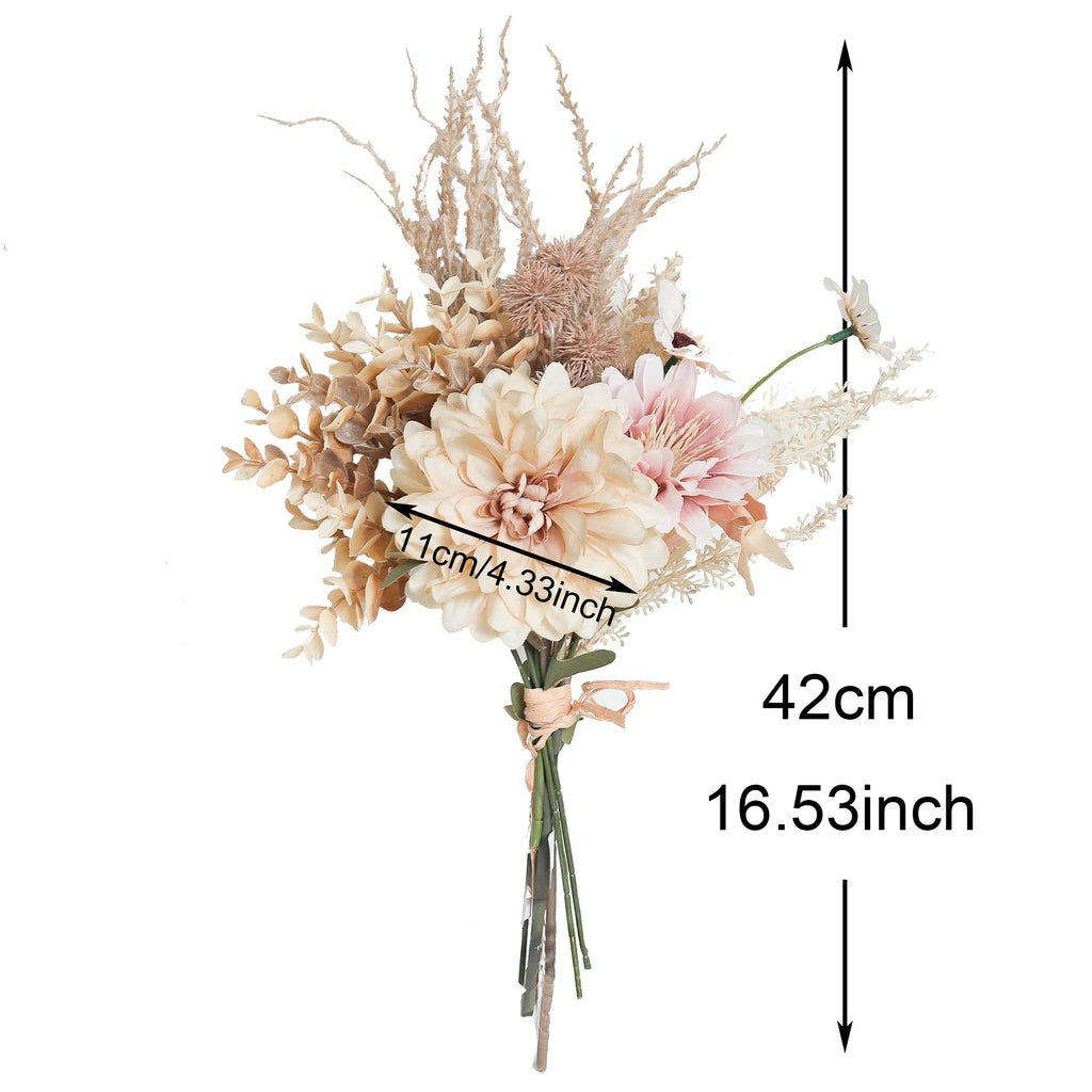 Champagne Artificial Dahlia Silk Flower for Home & Events Artificial Silk Flower Babs