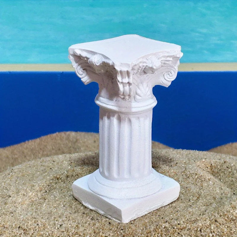 2pcs Resin Roman Column Miniature Ornaments – Greek Décor Miniature Resin Ornament Babs