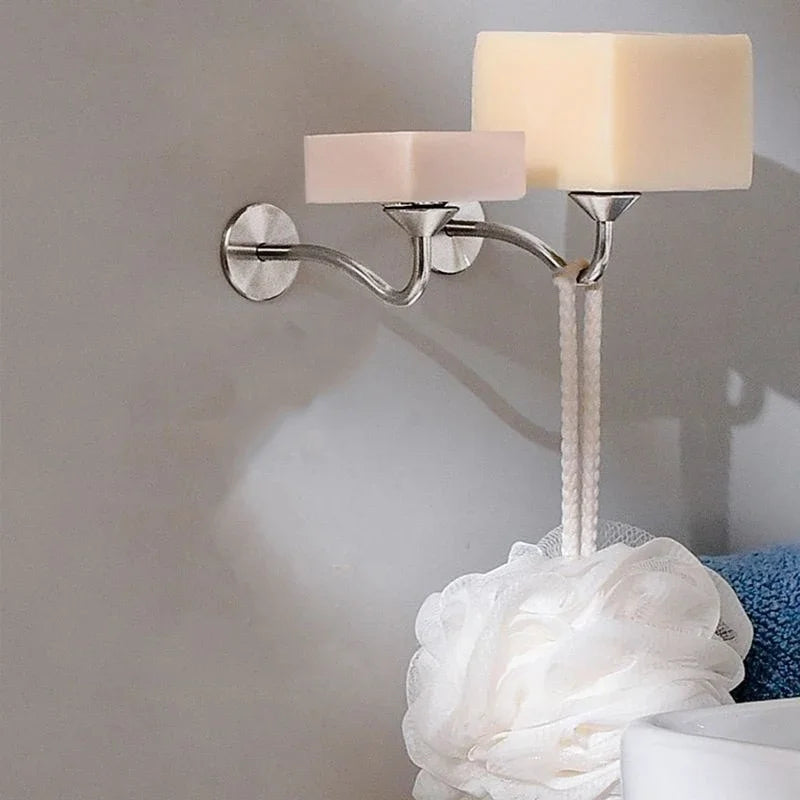 Magnetic Soap Rack Wall-Mounted Self-Draining Stainless Steel Holder Soap Holder Babs