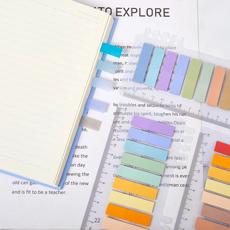 200 Morandi Sticky Tabs – Page Markers & Book Annotation Notes Sticky Index Tabs Babs