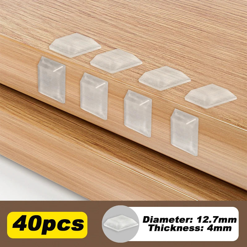Silicone Door Stopper Bumper Pads – Adhesive Anti-Collision Door Bumper Pads Babs 40pcs-12.7x4mm
