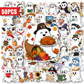 50pcs Cute Ghost Waterproof Vinyl Stickers – Holiday Decals Holiday Vinyl Stickers Babs 50pcs