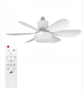 E27 Socket Ceiling Fan with LED Light & Remote | RTONTR Ceiling Fan Light Babs 52cm White