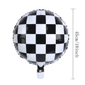 Race Car Foil Balloons – Checkered Flag & Tire Shapes 5/10pc Party Foil Balloons Babs A-2 As show 5pcs