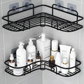 No-Drill Wall Mounted Iron Mesh Bathroom Storage Rack Wall Storage Rack Babs 2pcs 23cm