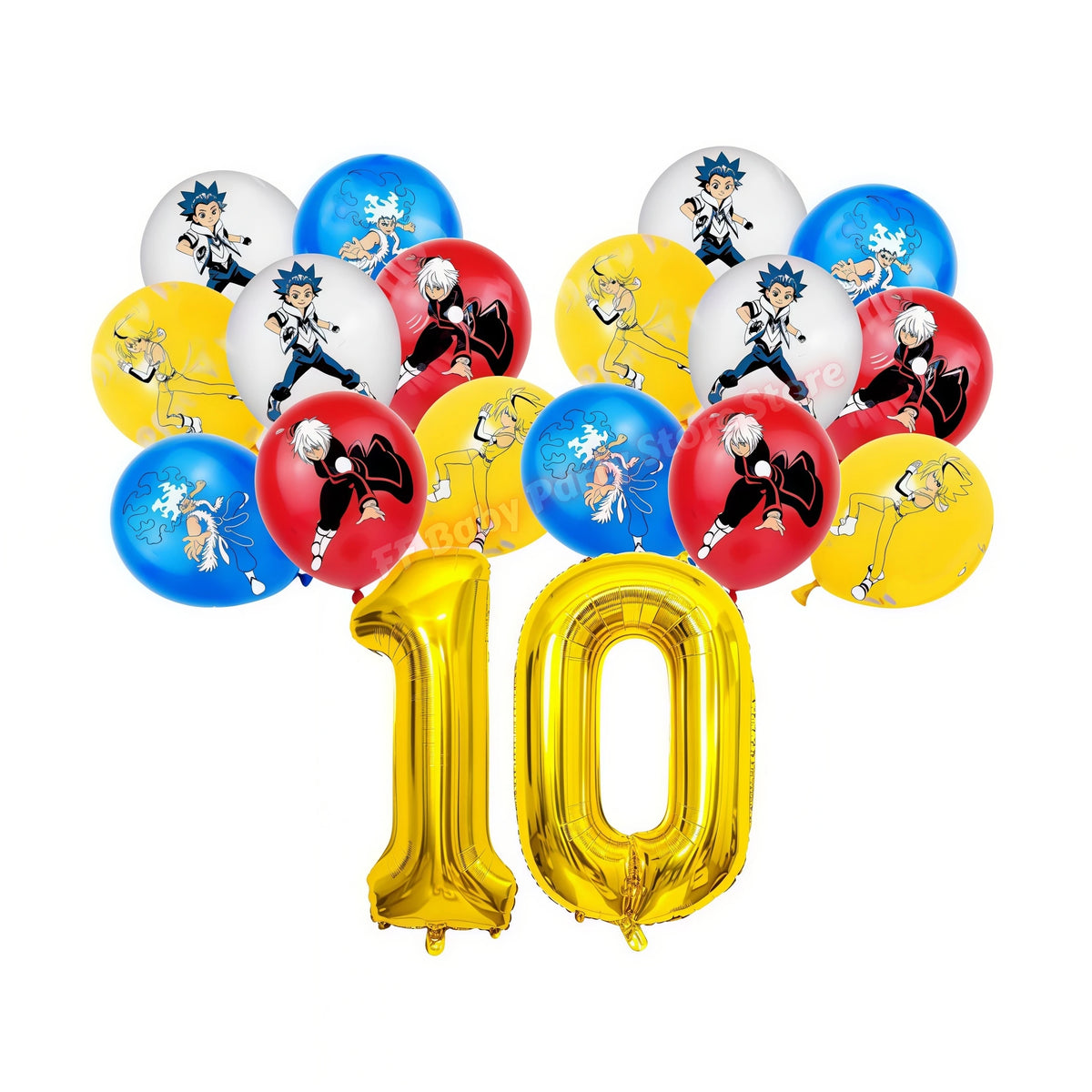 Beyblade & Bakugan Birthday Balloons Banner Party Decorations Party Decorations Set Babs 17pcs Balloons 10
